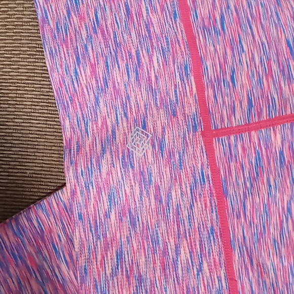 Zelos Women's Pink Multi Colored Work out Leggings Sz Large - Picture 3 of 7